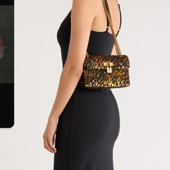 Kurt Geiger NWT Leopard Print Velvet Mini Brixton Crossbody Bag - Picture 3 of 9